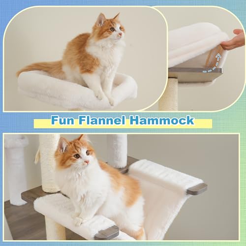 Wooden Cat Tree (Rustic Gray)