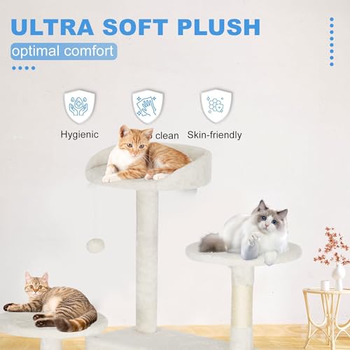 62" Cat Tree Tower (Beige)