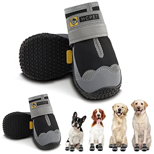 Dog Shoes for Dogs (Black / Width 2.55 in)