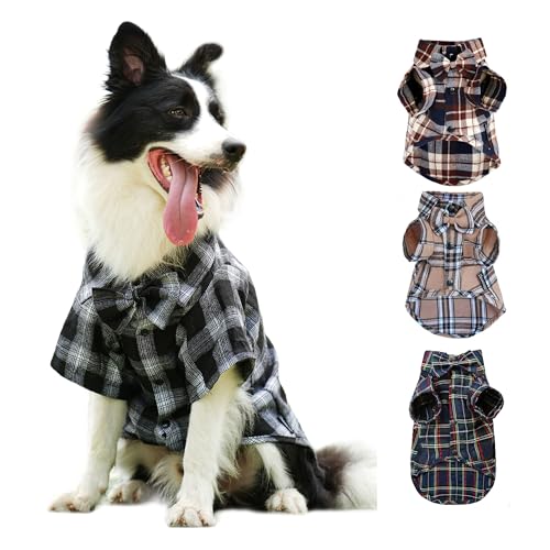 Pet Shirt Clothes for Dogs and Cats (Black&White / Small)