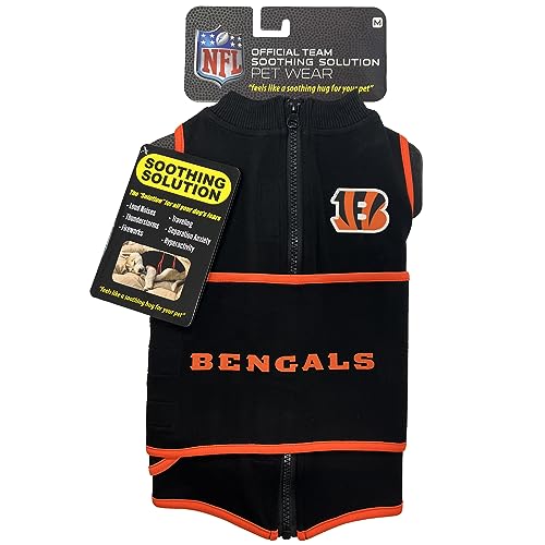NFL Cincinnati Bengals Dog Anxiety Shirt Calming Soothing Solution Vest (CINCINNATI BENGALS / Extra Small)