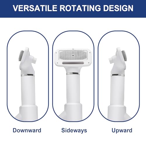 Portable Dog Hair Dryer with Brush (white)