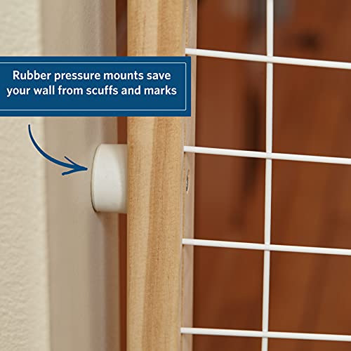 Wire Mesh Pet Safety Gate (Wood / Medium)