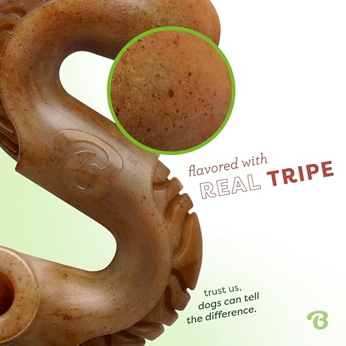 Tiny 2 Pack Tripe Bone Durable Dog Chew Toy for Aggressive Chewers (REAL Beef / Tiny 2-Pack)