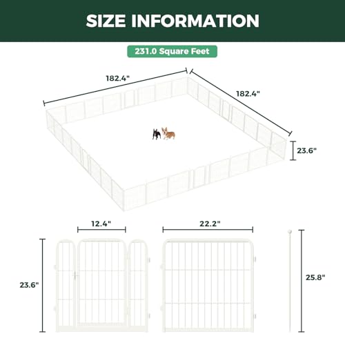 Rollick Dog Playpen (White / 24"H)