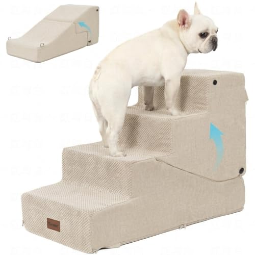 4 Step Dog Stair and Ramp for Small Dogs and Cats