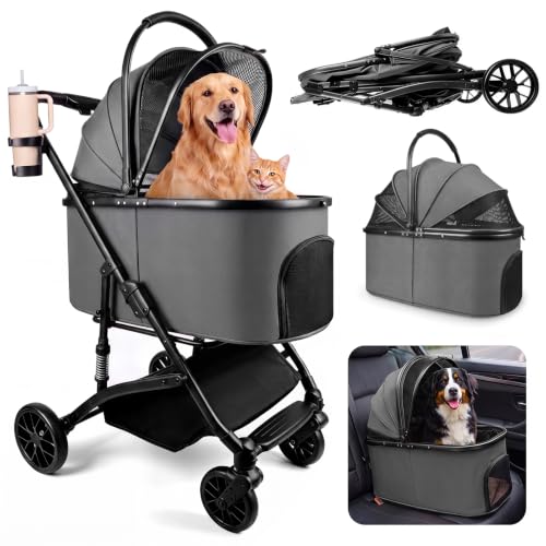 Heavy Duty Pet Stroller (Grey)
