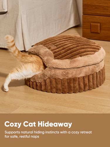 Cat Cave Bed 2 (Brown / 19"x19"x10")