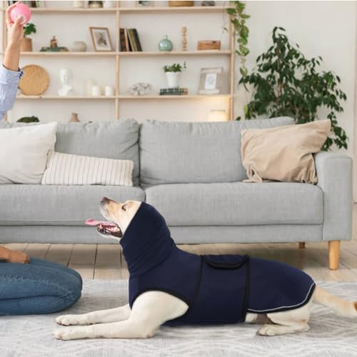 Dog Anxiety Vest with Hoodie (XXX-Large / Navy Blue)