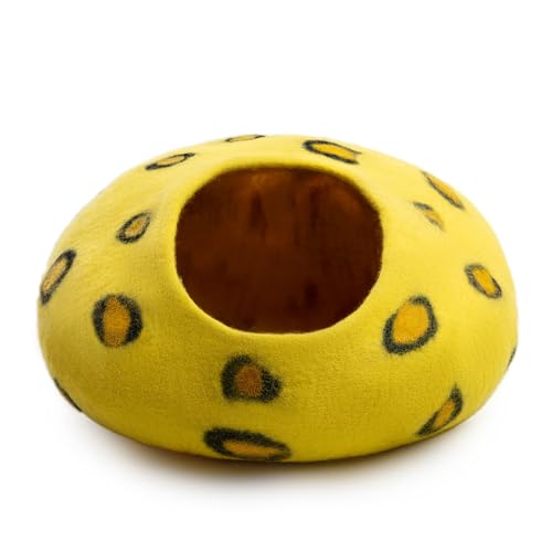 Luxurious Merino Wool Cat Cave (Cheetah)