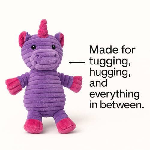 Plush Toys Assortment Value Bundle Puppy Pet Mutt Squeak Toy for Medium Large Dogs (Corduroy)