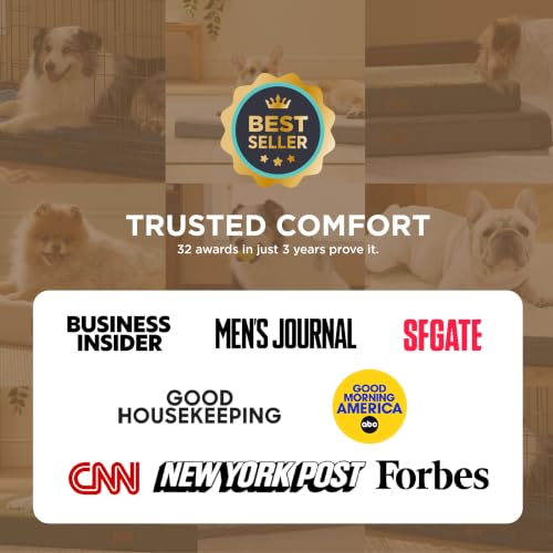Washable Dog Beds Large Sized Dog with Comfy Sherpa (36"L x 27"W x 3"Th / Ash Navy)