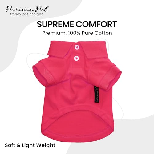 Dog Polo Shirt (XXS / Pink Polo)