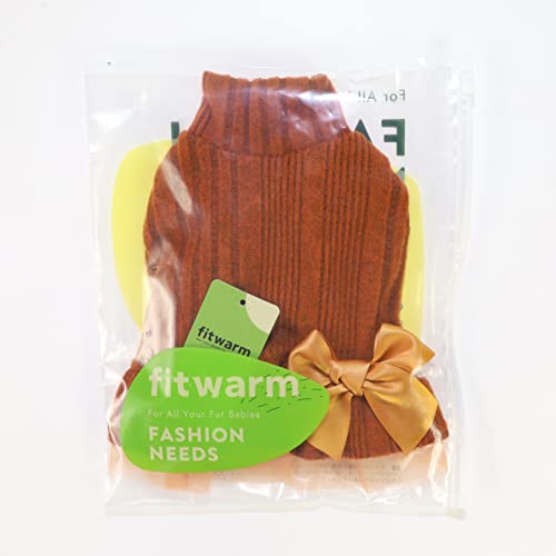 Knitted Dog Tulle Sweater Dress (X-Small / Orange)