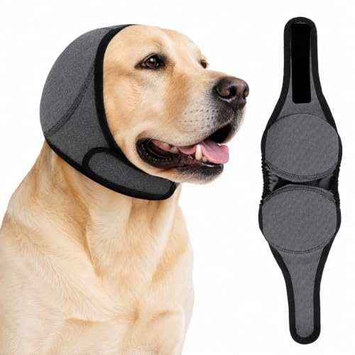 Dog Ear Muffs for Noise Protection (Grey / Medium)