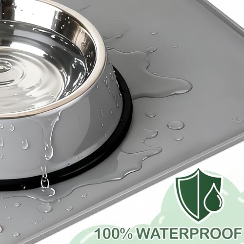 Waterproof Silicone Pet Feeding Mat (Grey)