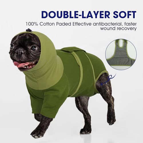 Dog Surgery Suit Female Spay (X-Small / New Version- Green)