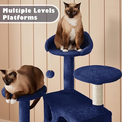 54in Cat Tree Tower (Navy Blue / 54in)