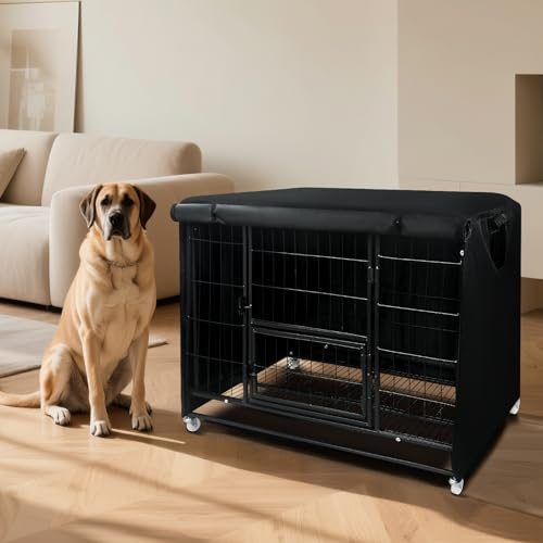 42 Inch Dog Crate Cover for Heavy Duty Dog Cages 900D Oxford Fabric (43"L x 30"W x 33"H)
