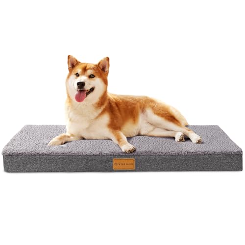 Orthopedic Large Dog Bed Washable Pet Sofa Mat 36''X24'' Grey (36"L x 24"W x 3.5"Th / Grey)
