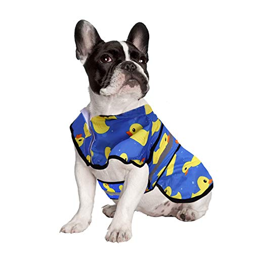 Dog Raincoat with Hood & Leash Hole S (Medium / A. Ducks)