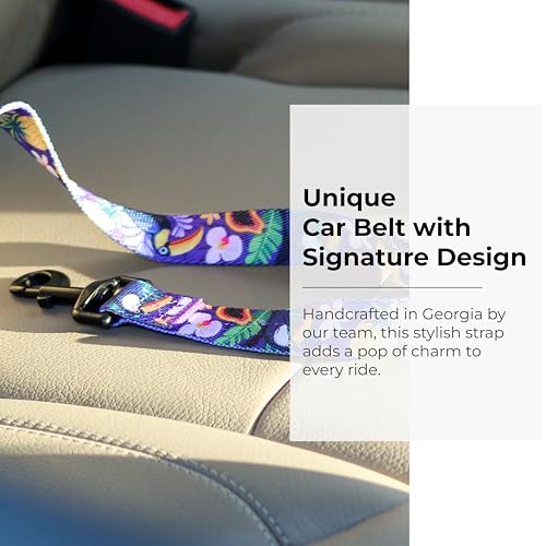 Dog Car Seat Belt (Violet (Tropical Vibes))