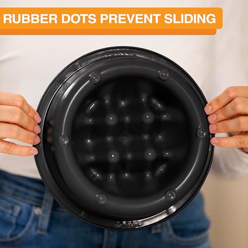 The Niner Slow Feed Bowl (Black / 2 Cup)