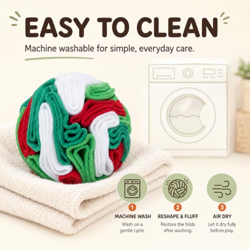 Multi Color Snuffle Ball for Dogs (White & Green / Medium)