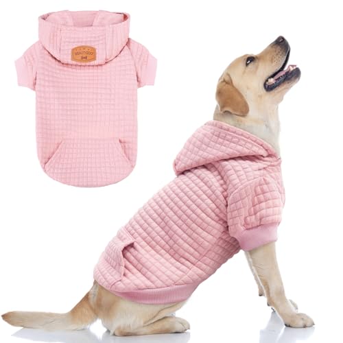 Dog Hoodies Sweater for Large Dogs (Pink / L (Back: 20",Chest: 28", Neck: 17"))