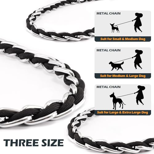 Chain Dog Leash (Black / 4FT(5-30lb))