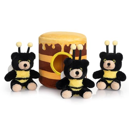 Squeaky Hide and Seek Dog Toys for Small and Medium (Honey Pot)