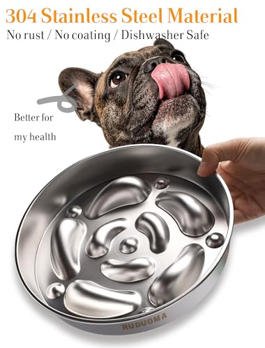 Stainless Steel Slow Feeder Dog Bowls