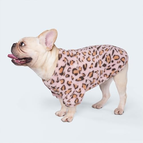 Leopard Print Dog Sweater (Pink / Large)