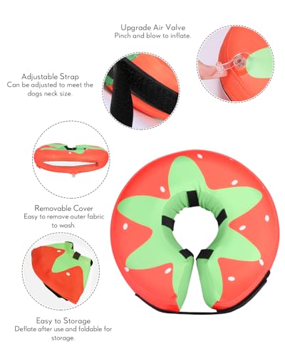 Inflatable Dog Cone (Tomato / XL(21"-24"))