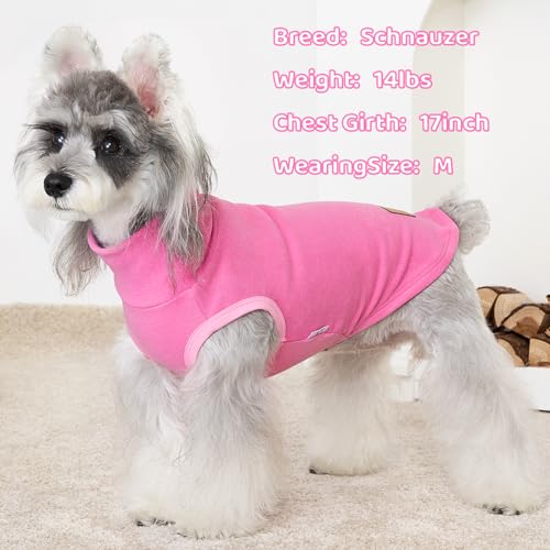4 Pack Dog Sweaters Turtleneck Dog Clothes for Small Medium Large Dogs Boy Girl Warm Puppy Vest Shirt Winter Pullover Pet Sweatshirt Outfits (XX-Large(Chest-22") / Pink, Purple)
