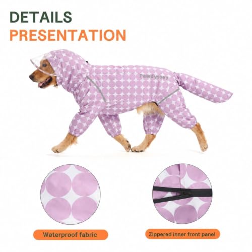 Polka Dot Dog Raincoat (Lilac / Medium)