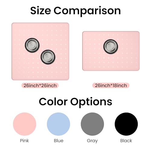 Silicone Pet Feeding Mat (pink / 26*26)
