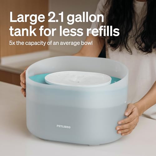 2.1Gal 8L Dog Water Fountain for Large Dog (Blue / 8L)