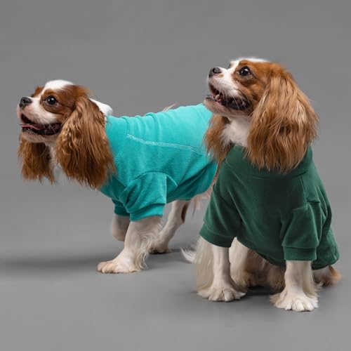 3 Pack Fleece Dog Sweater (X-Large / Dark Green-Aqua Green-Bean Green)