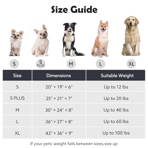 Large Dog Beds Large Sized Dog (Grey / L (36"x27"x8"))