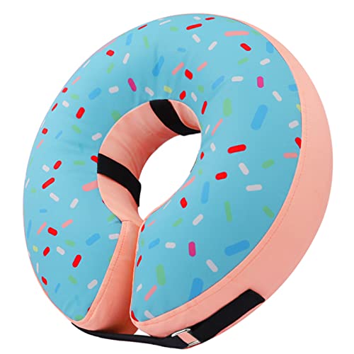 Inflatable Dog Cone Collar Alternative After Surgery (Donut Blue / XXL(Neck 18.5"-23.5"))