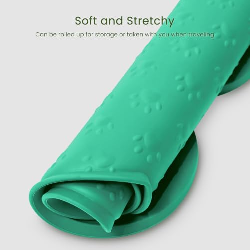 Dog Food Mat Anti (19.4" x 9.8"-2PCS / Green)