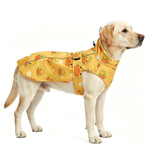Adjustable Waterproof Dog Raincoat for Dogs (Yellow Duck / Small(9-13lb))