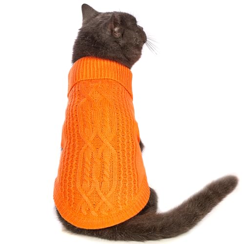 Cat Sweater Stretchy (Orange / X-Small)