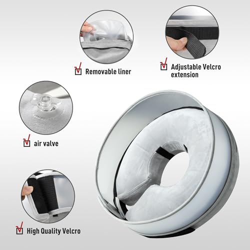 Inflatable Dog Cone (S / Gray)