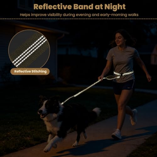 Hands Free Double Dog Leash (Khaki)