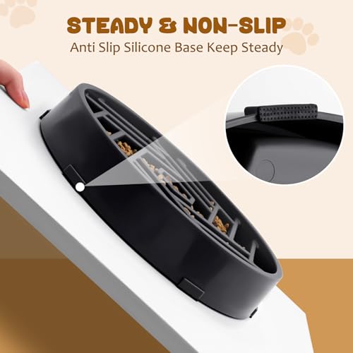 Slow Feeder Dog Bowl (black)
