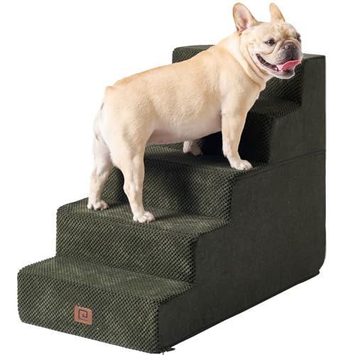 Dog Stairs for High Bed 22.5" H (Military Green / Standard 15.7" x 30" x 22.5")