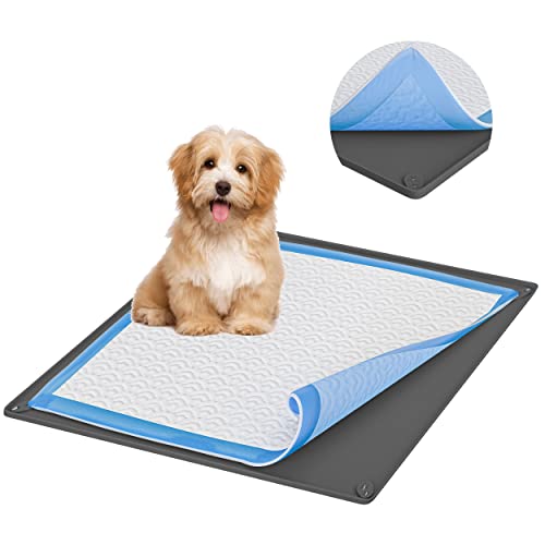 Dog Pee Pad Holder Tray Fits for 36” x 36” Pee Pads (36 x 36 Inches / Grey)