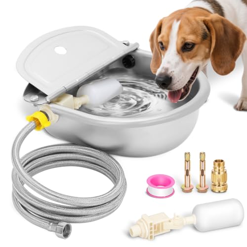 Automatic Animal Drinking Water Bowl with Float Valve (71" Hose)